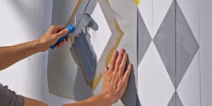 ¿Cómo pintar rombos en la pared