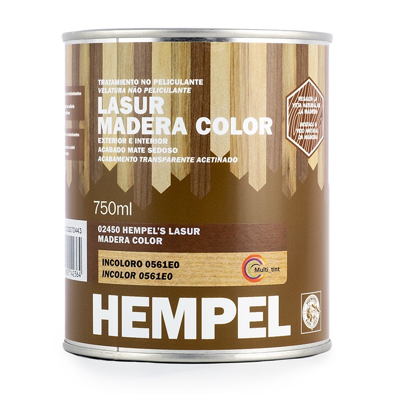 Hempel Lasur protector para la madera al Agua con filtro solar. - Pinturas  Juliá