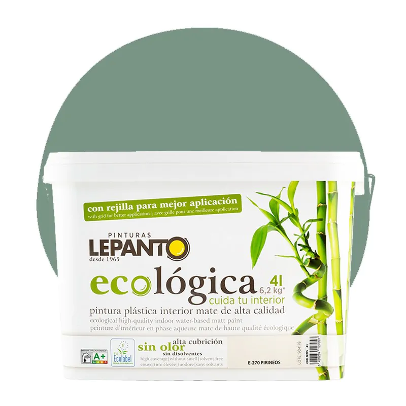 Pintura Ecológica Colores para interior ópalo verde