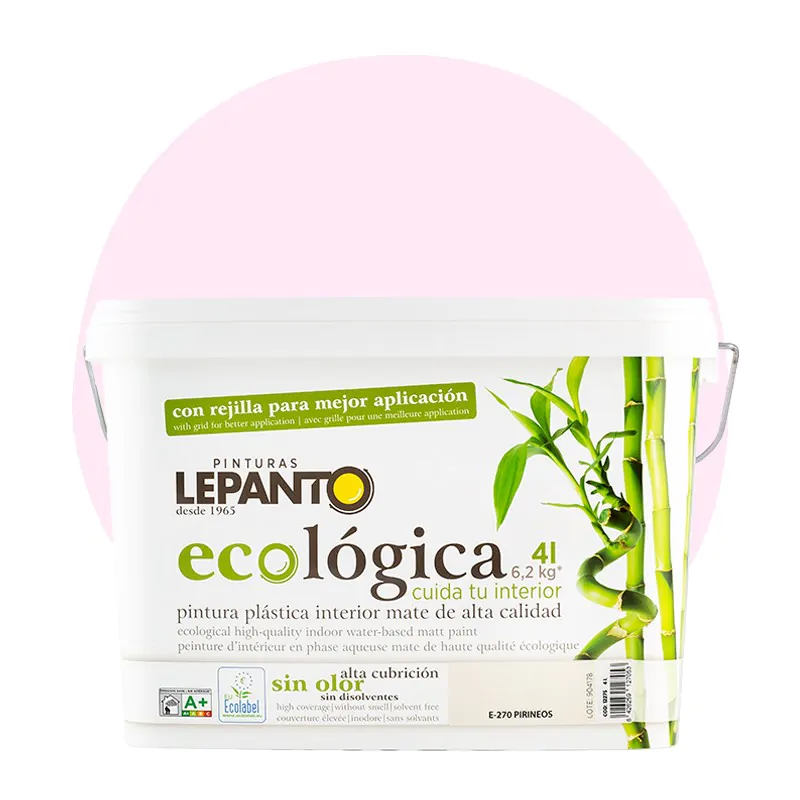 Pintura Ecológica Colores para interior rosa suave