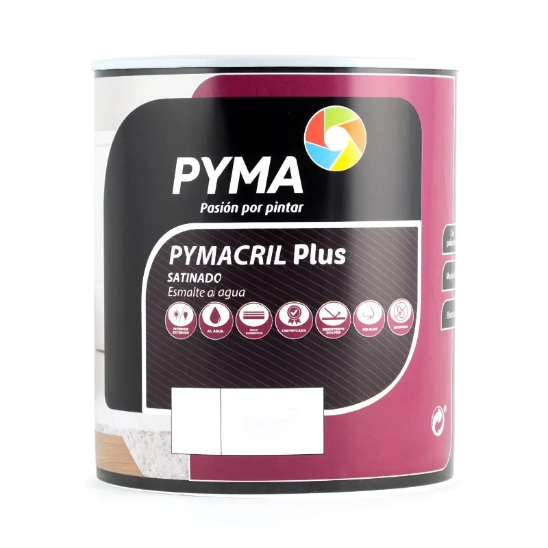 Pyma esmalte al agua satinado resistente a los golpes