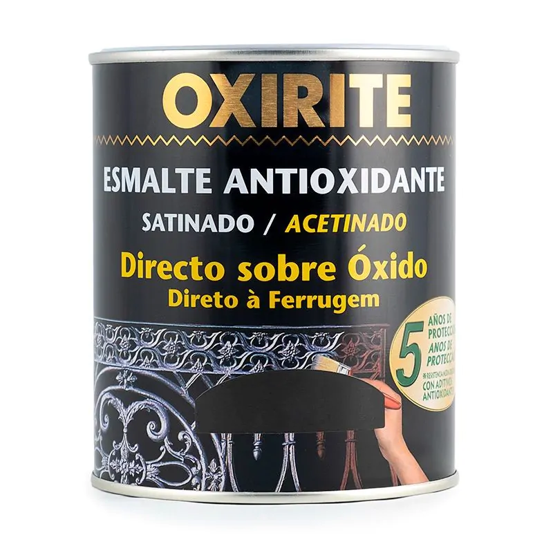 Esmalte anticorrrosivo satinado Oxirite para interior y exterior.