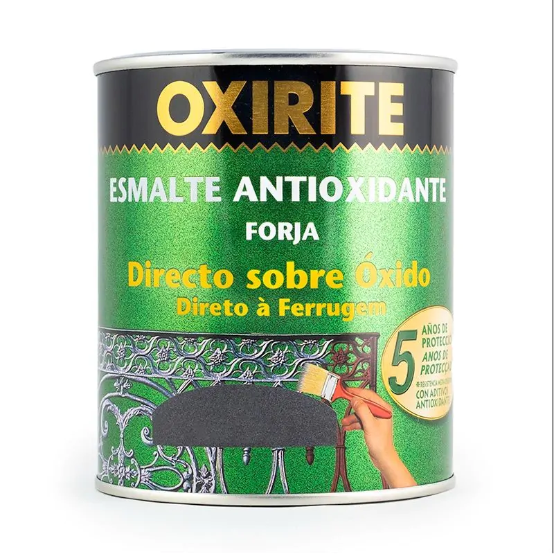 Oxirite Esmalte Forja  antioxido, directo sobre el hierro oxidado.