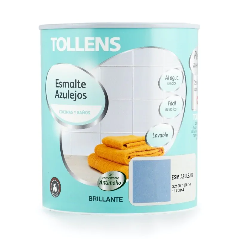 Esmalte brillante al agua para pinta azulejos blanco 750 ml.