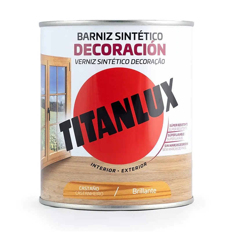 Titanlux barniz con tinte brillante para madera.