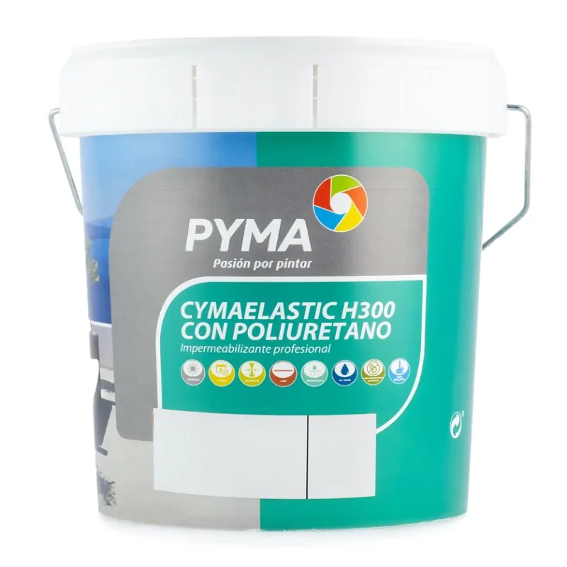 Pintura antigoteras Cymaelastic con poliuretano.