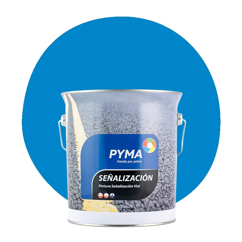 Pintura para señalización de marcas viales Azul