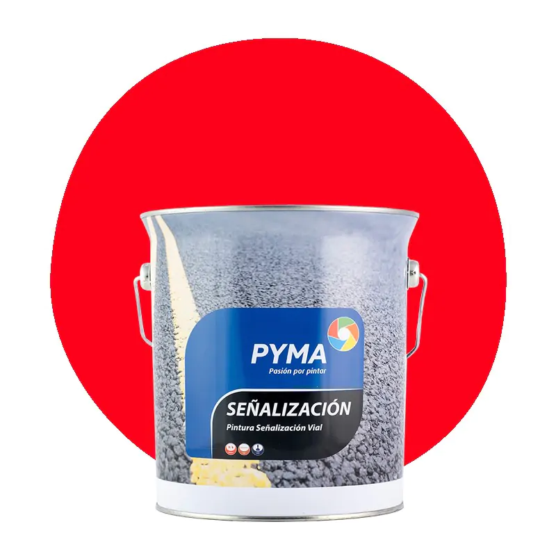 Pintura para señalización de marcas viales Rojo