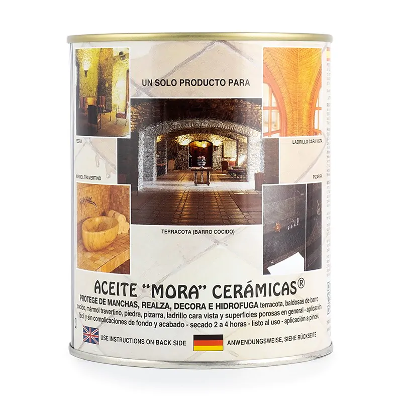 Aceites Mora Brillante para suelos de barro.
