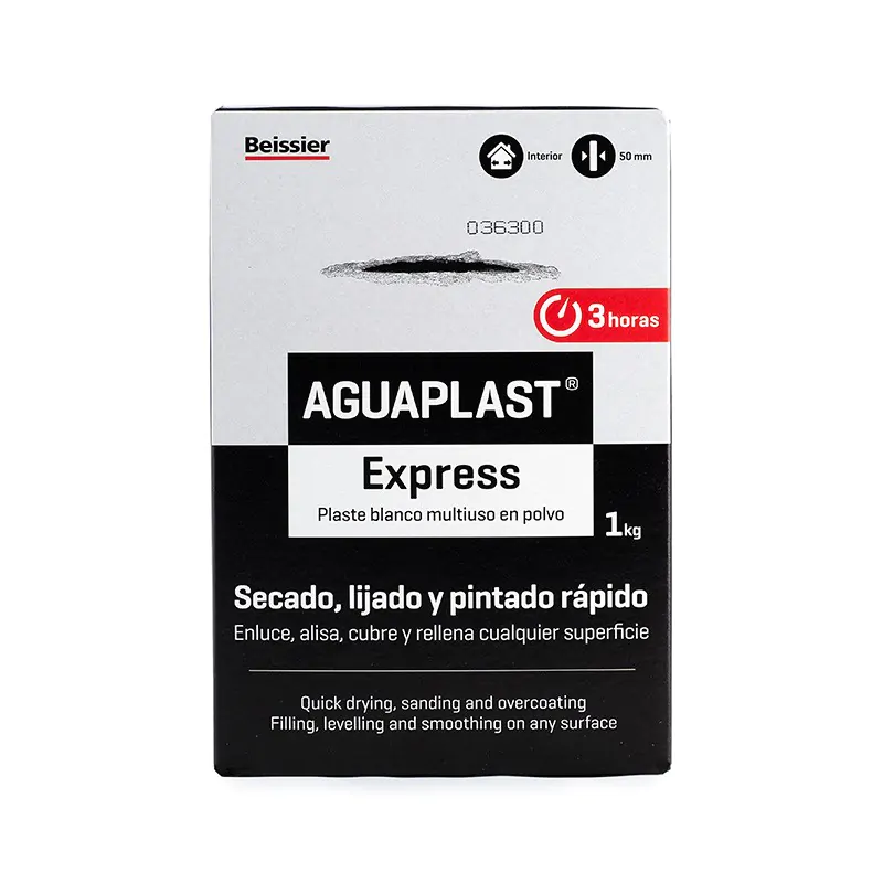 Aguaplast Express seco y pintable en 3 horas