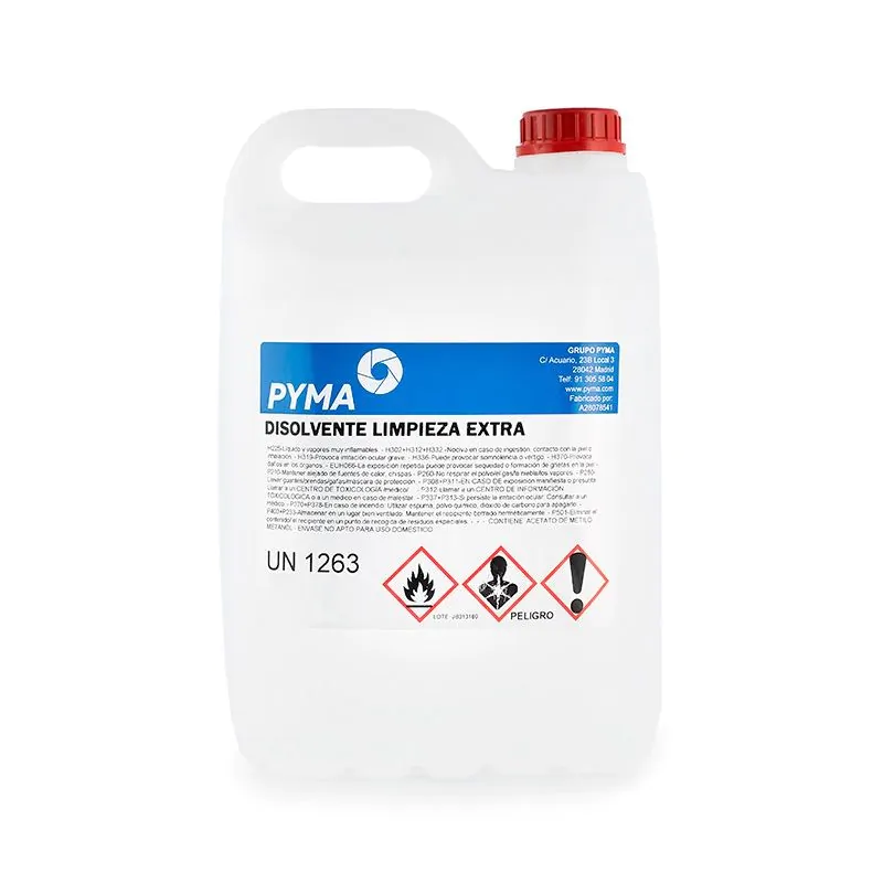 Disolvente de limpieza extra.