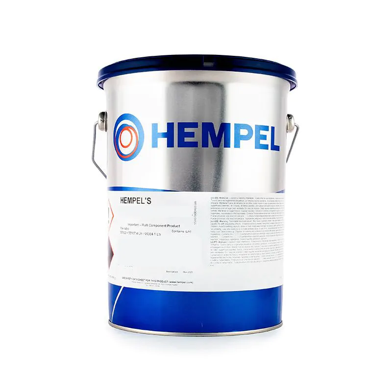 Esmalte de poliuretano satinado Hempel de dos componentes.